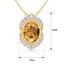 Citrine Necklace: 1 1/5 Carat Citrine and Diamond Necklace Image-5