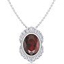 Garnet Necklace: 1 3/4 Carat Garnet and Diamond Necklace Image-1