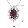 Garnet Necklace: 1 3/4 Carat Garnet and Diamond Necklace Image-5