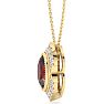 Garnet Necklace: 1 3/4 Carat Garnet and Diamond Necklace Image-3