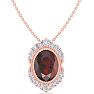 Garnet Necklace: 1 3/4 Carat Garnet and Diamond Necklace Image-1