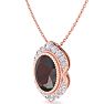 Garnet Necklace: 1 3/4 Carat Garnet and Diamond Necklace Image-2