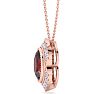 Garnet Necklace: 1 3/4 Carat Garnet and Diamond Necklace Image-3