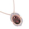 Garnet Necklace: 1 3/4 Carat Garnet and Diamond Necklace Image-4