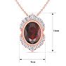 Garnet Necklace: 1 3/4 Carat Garnet and Diamond Necklace Image-5