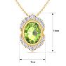 Peridot Necklace: 1 3/4 Carat Peridot and Diamond Necklace Image-5