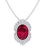 Ruby Necklace: 1 3/4 Carat Ruby and Diamond Necklace Image-1