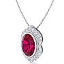 Ruby Necklace: 1 3/4 Carat Ruby and Diamond Necklace Image-2