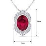 Ruby Necklace: 1 3/4 Carat Ruby and Diamond Necklace Image-5