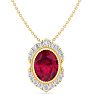 Ruby Necklace: 1 3/4 Carat Ruby and Diamond Necklace Image-1