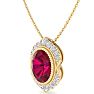 Ruby Necklace: 1 3/4 Carat Ruby and Diamond Necklace Image-2