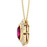 Ruby Necklace: 1 3/4 Carat Ruby and Diamond Necklace Image-3