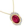 Ruby Necklace: 1 3/4 Carat Ruby and Diamond Necklace Image-4
