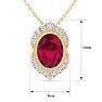 Ruby Necklace: 1 3/4 Carat Ruby and Diamond Necklace Image-5