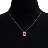 Ruby Necklace: 1 3/4 Carat Ruby and Diamond Necklace Image-6