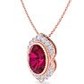 Ruby Necklace: 1 3/4 Carat Ruby and Diamond Necklace Image-2
