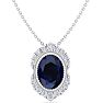 Sapphire Necklace: 1 3/4 Carat Sapphire and Diamond Necklace Image-1