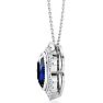 Sapphire Necklace: 1 3/4 Carat Sapphire and Diamond Necklace Image-3