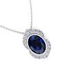 Sapphire Necklace: 1 3/4 Carat Sapphire and Diamond Necklace Image-4