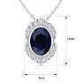 Sapphire Necklace: 1 3/4 Carat Sapphire and Diamond Necklace Image-5