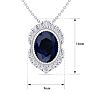 Sapphire Necklace: 1 3/4 Carat Sapphire and Diamond Necklace Image-5