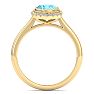Blue Topaz Ring: 1 3/4 Carat Blue Topaz and Diamond Ring Image-3