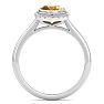 Citrine Ring: 1 1/5 Carat Citrine and Diamond Ring Image-3