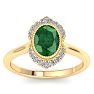 Emerald Ring: 1 1/5 Carat Emerald and Diamond Ring Image-1