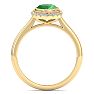Emerald Ring: 1 1/5 Carat Emerald and Diamond Ring Image-3