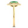 Emerald Ring: 1 1/5 Carat Emerald and Diamond Ring Image-4