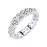 2 1/4 Carat Round Diamond Bezel Set Eternity Ring In 14 Karat White Gold, Ring Size 4 Image-2