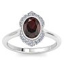 Garnet Ring: 2 Carat Garnet and Diamond Ring Image-1