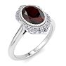 Garnet Ring: 2 Carat Garnet and Diamond Ring Image-2