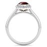 Garnet Ring: 2 Carat Garnet and Diamond Ring Image-3