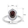 Garnet Ring: 2 Carat Garnet and Diamond Ring Image-5