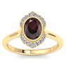 Garnet Ring: 2 Carat Garnet and Diamond Ring Image-1