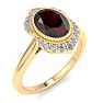 Garnet Ring: 2 Carat Garnet and Diamond Ring Image-2