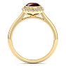 Garnet Ring: 2 Carat Garnet and Diamond Ring Image-3