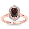 Garnet Ring: 2 Carat Garnet and Diamond Ring Image-1