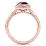 Garnet Ring: 2 Carat Garnet and Diamond Ring Image-3