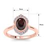 Garnet Ring: 2 Carat Garnet and Diamond Ring Image-5