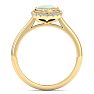 1-1/5 Carat Oval Shape Opal Ring and Diamonds In 14K Yellow Gold Image-3