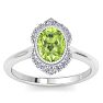 Peridot Ring: 1 3/4 Carat Peridot and Diamond Ring Image-1