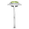 Peridot Ring: 1 3/4 Carat Peridot and Diamond Ring Image-4