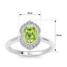 Peridot Ring: 1 3/4 Carat Peridot and Diamond Ring Image-5