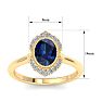 Sapphire Ring: 1 3/4 Carat Sapphire and Diamond Ring Image-5