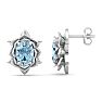 Aquamarine Earrings: 1 1/2 Carat Aquamarine Earrings Image-1
