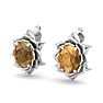 Citrine Earrings: 1 1/2 Carat Citrine Earrings Image-3