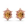 Citrine Earrings: 1 1/2 Carat Citrine Earrings Image-2
