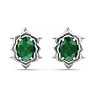 Emerald Earrings: 1 1/2 Carat Emerald Earrings Image-2